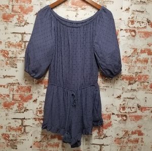 Wishlist Apparel Blue/Grey Romper w/pockets